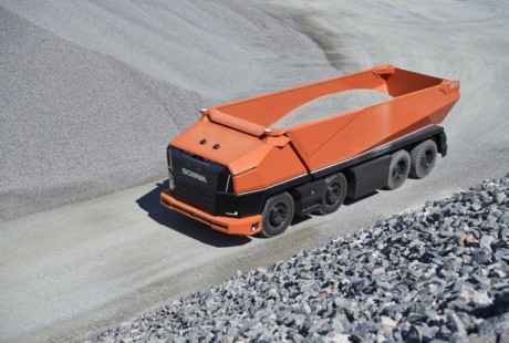 沒有駕駛艙：Scania推出無人駕駛概念礦車AXL