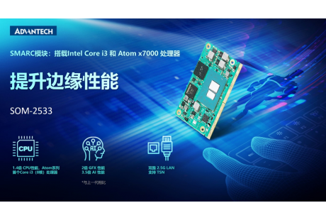 研華推出SMARC系列模塊SOM-2533，提升邊緣性能